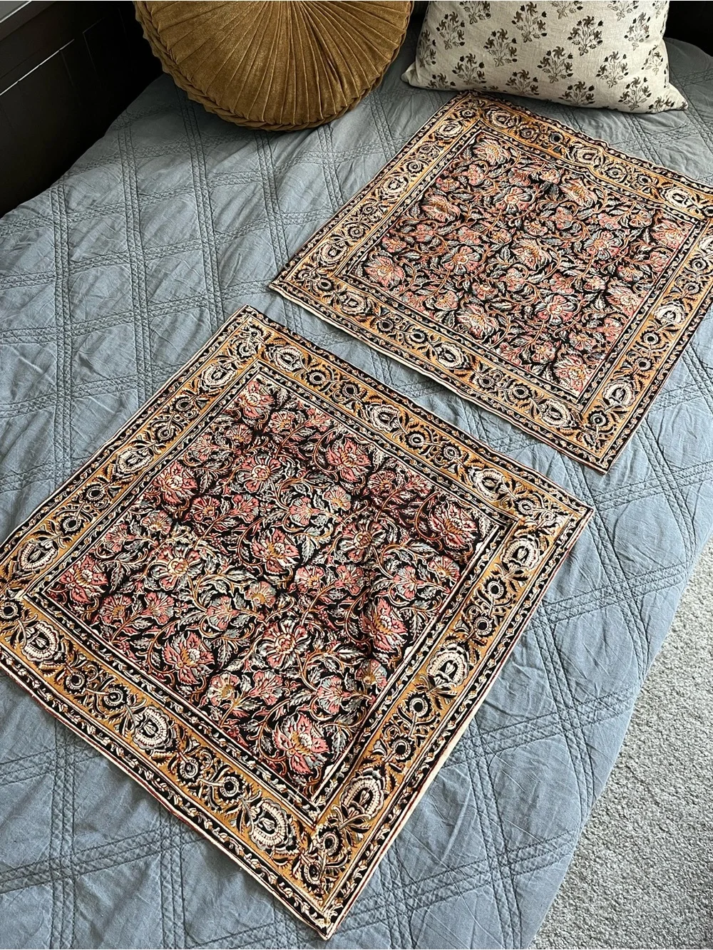 Vintage hand block printed napkins
